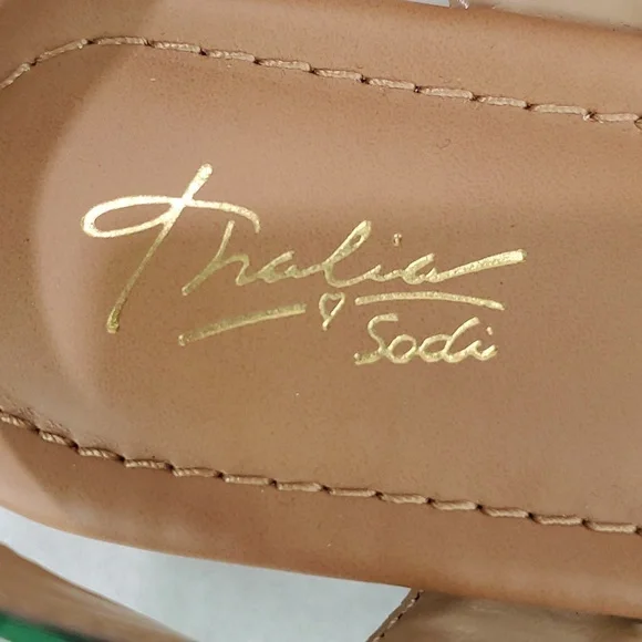 NWOB Thalia Sodi Womens Floral Joleyn Ribbon Tie Sandal Green Tropical Sz 7M - Picture 11 of 12